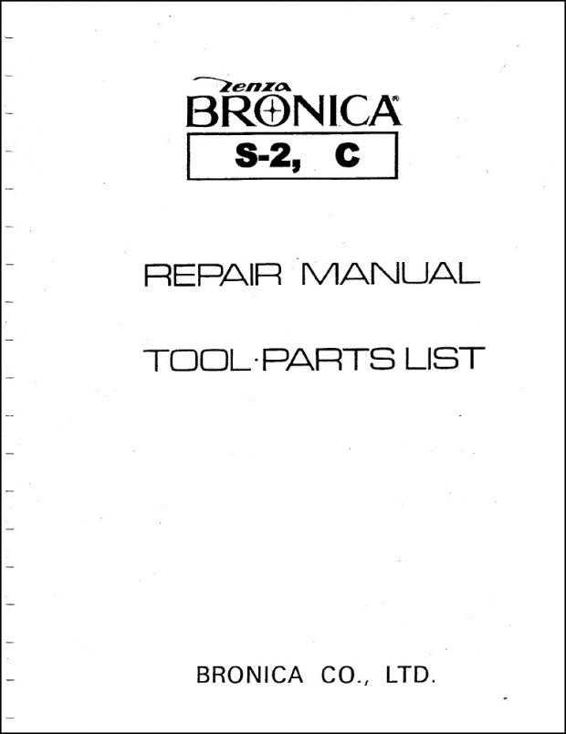 Bronica S2 and C Service Manual