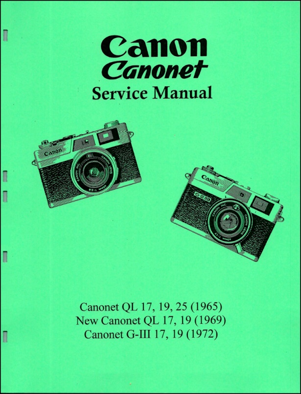Canonet Repair Manual (1972)