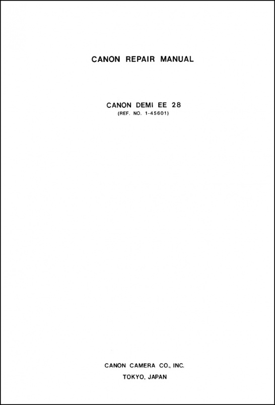 Canon Demi 28 Service Manual