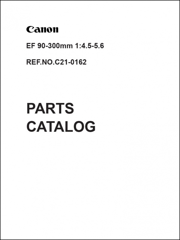 Canon EF 90-300mm f4.5-5.6 Parts Catalog