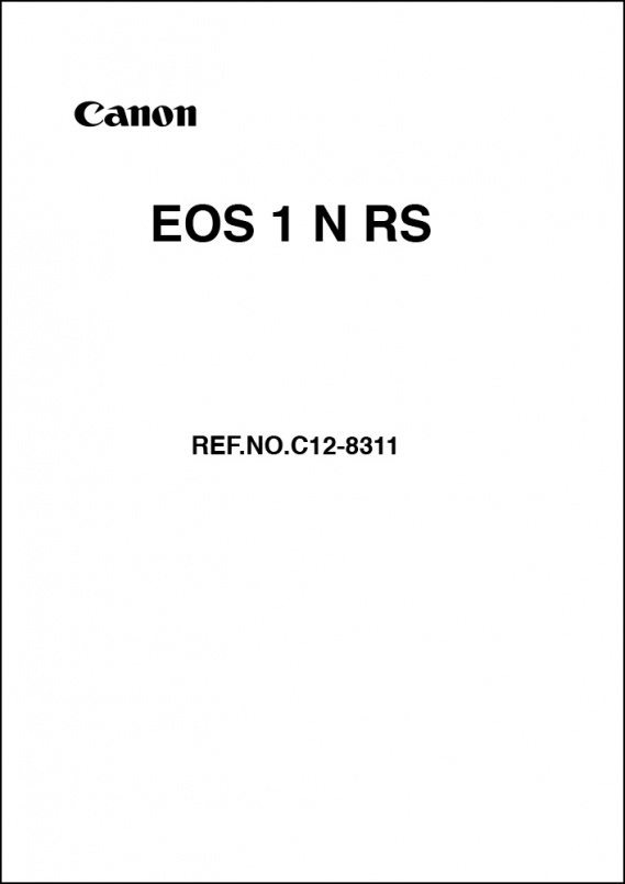 Canon EOS 1n RS Parts Catalog