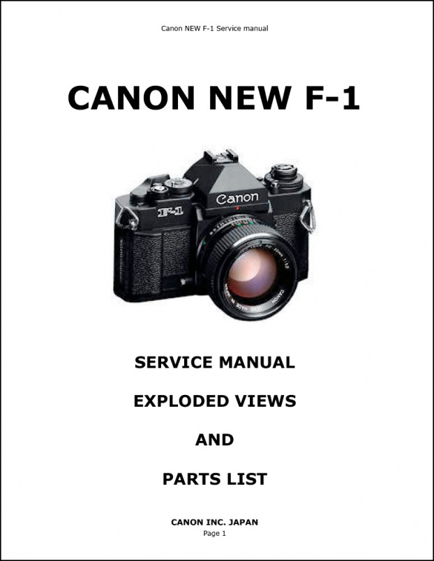 Canon New F-1 Service Manual