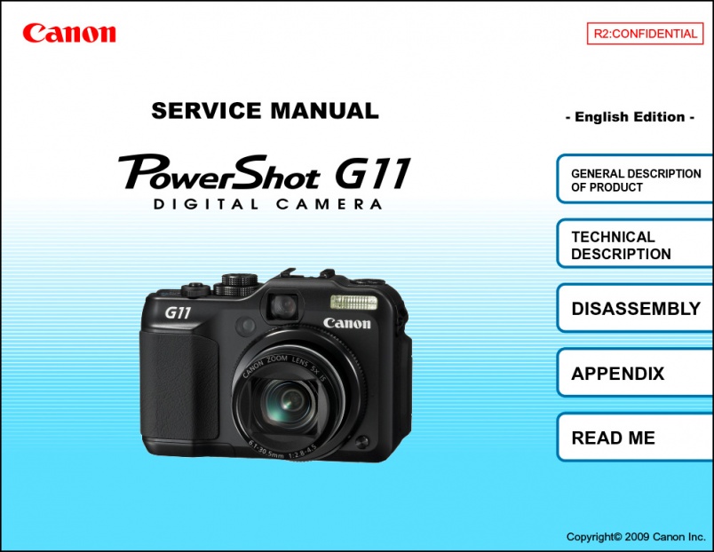 Canon Powershot G11 Service Manual