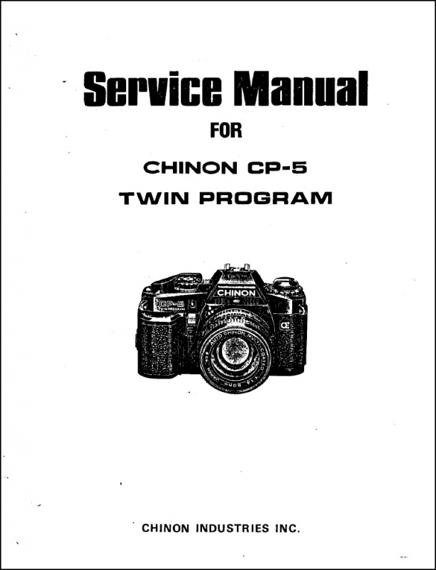 Chinon CP-5 Twin Program Service Manual