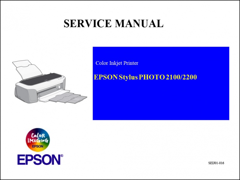 Epson Stylus Photo 2100-2200 Service Manual