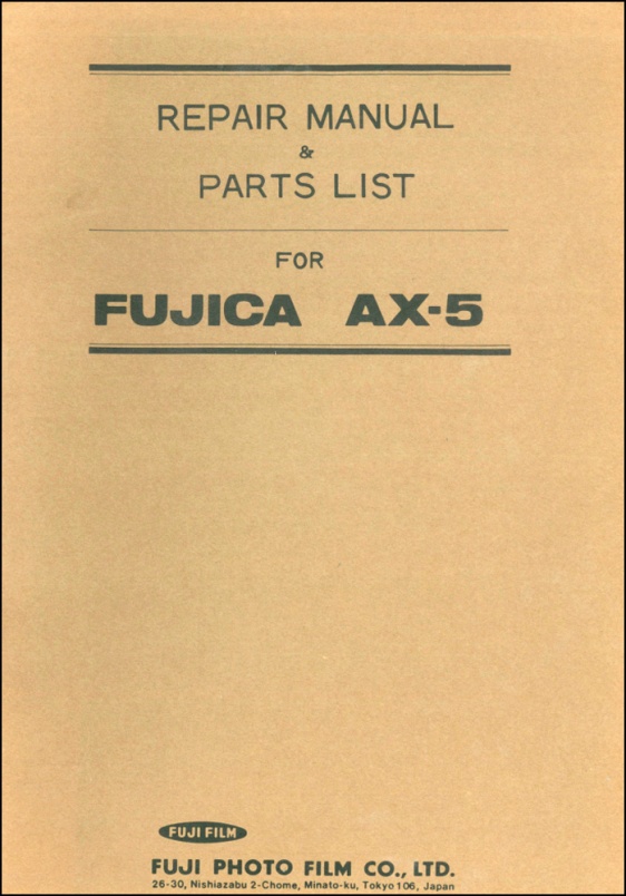 Fujica AX-3 Repair Manual