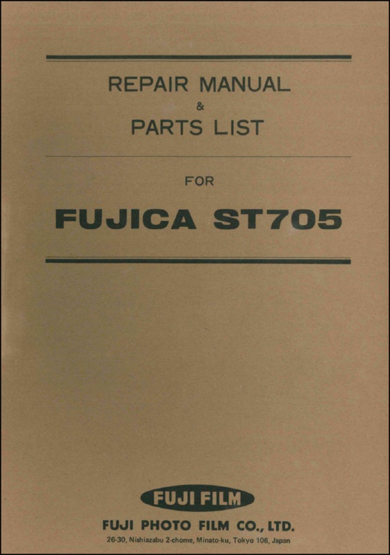 Fujica ST-705 and ST705w Repair Manual
