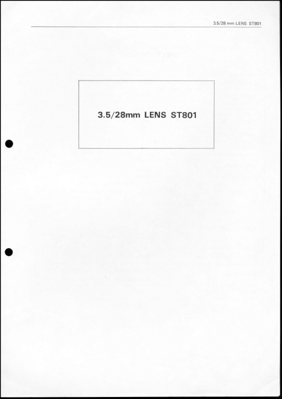 EBC Fujinon 28mm f3.5 Repair Manual
