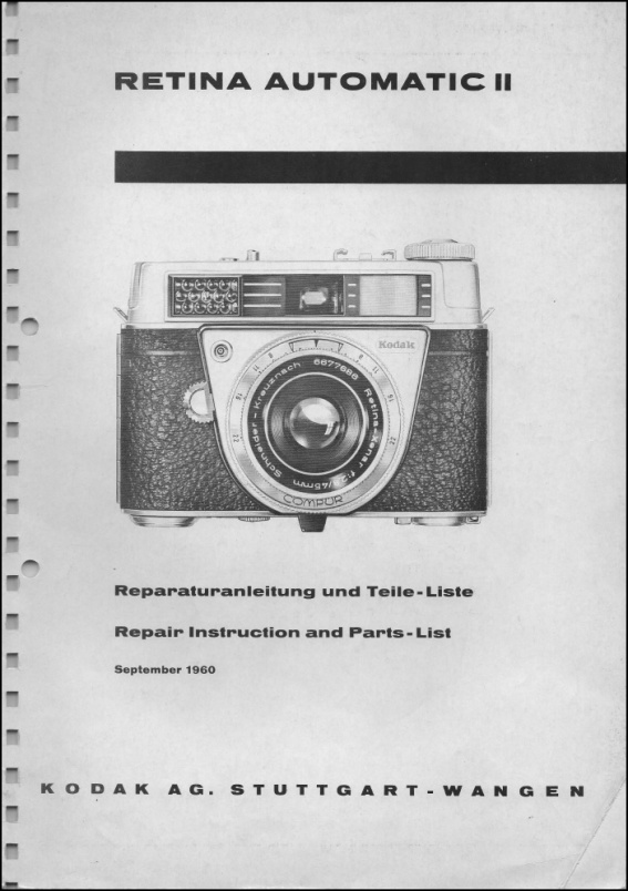 Kodak Retina Automatic II Repair Manual