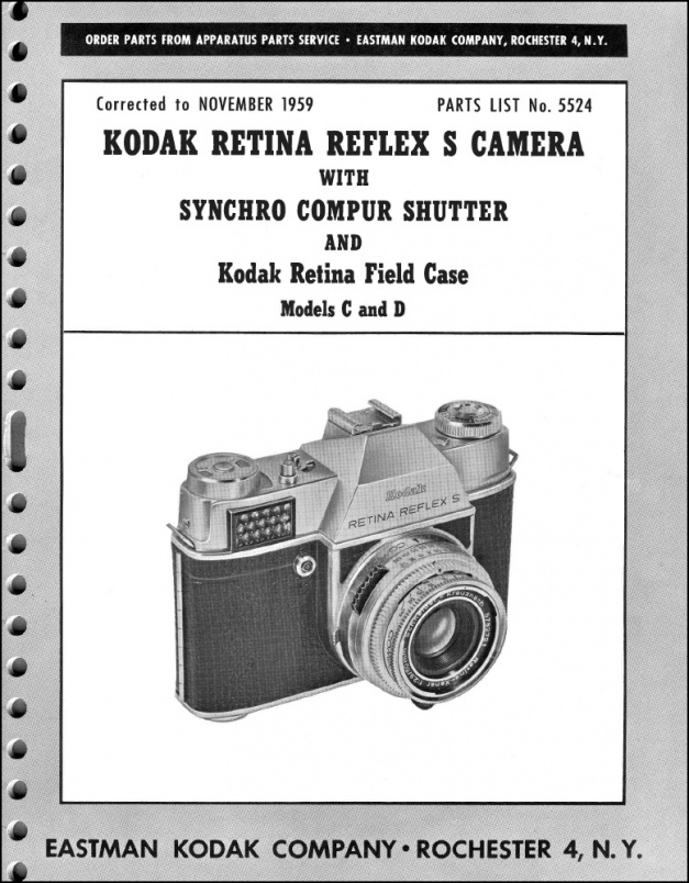 Kodak Retina Reflex S Parts List