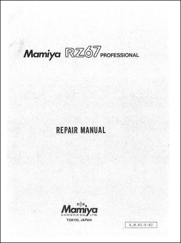 Mamiya RZ-67 Repair Manual
