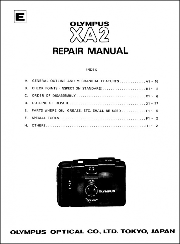 Product Details | Olympus XA2 Service Manual | Olympus | Service