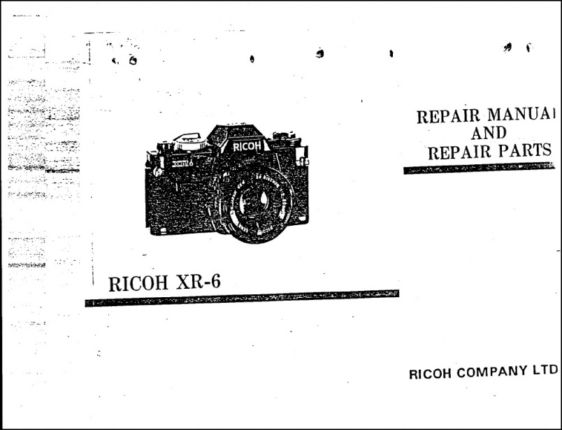 Ricoh XR-6 Service Manual