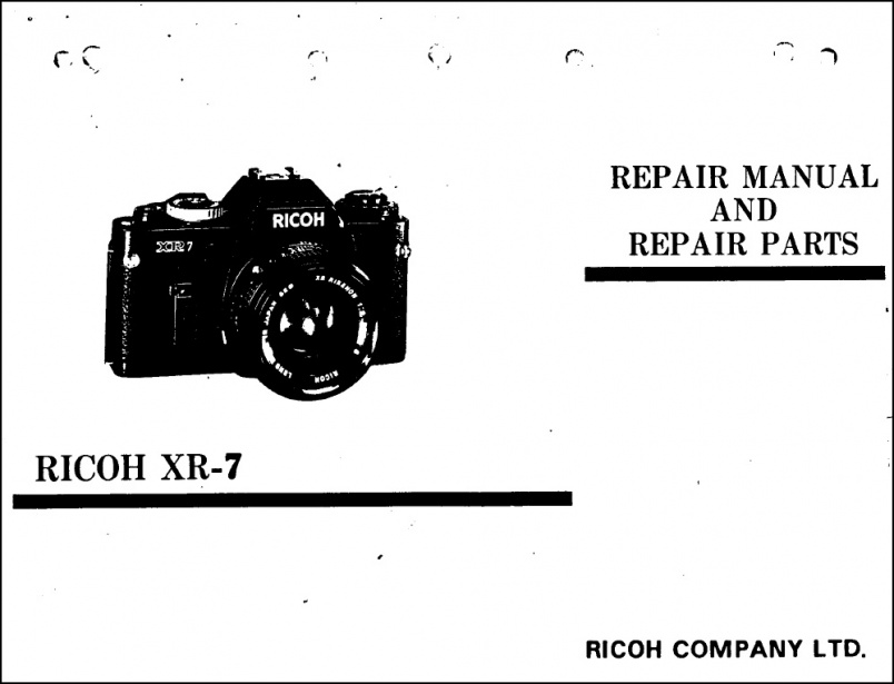 Ricoh XR-7 Service Manual