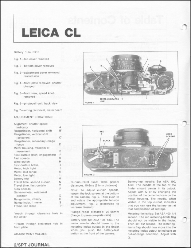 Leica CL Repair Article