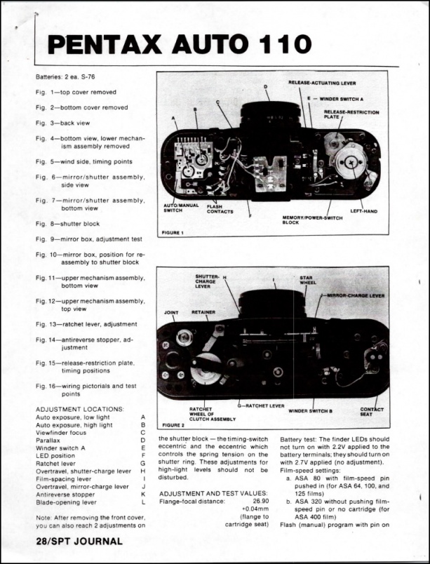 Pentax Auto 110 Repair Article