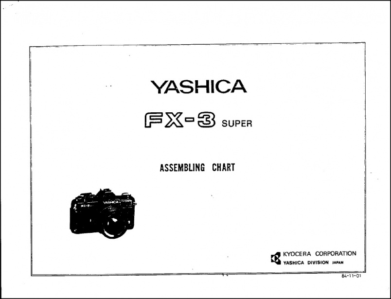 Yashica FX-3 Super Assembly Chart