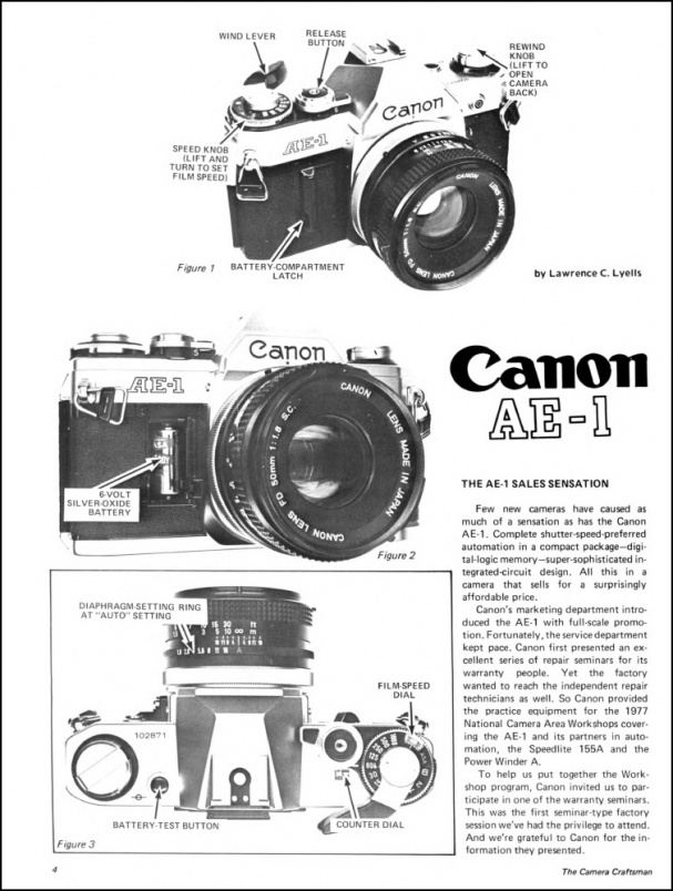 Canon AE-1 Repair Article