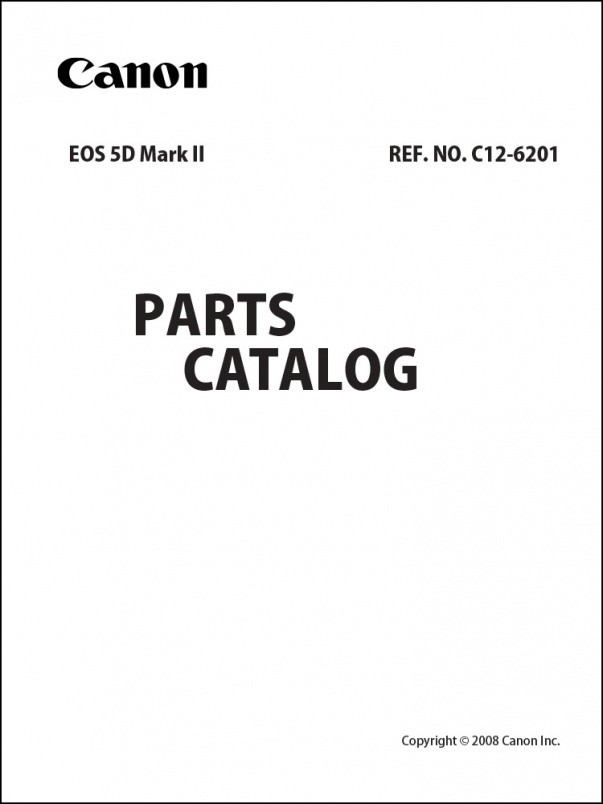 Canon EOS 5D mark II Parts Catalog