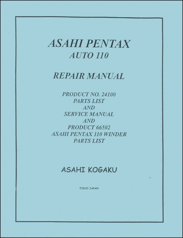 Pentax Auto 110 Service Manual