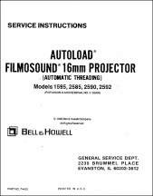 Bell & Howell 16mm Filmosound Projectors Service Manual