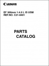 Canon EF 300mm f4L IS Parts Catalog