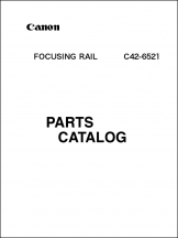 Canon Focusing Rail Parts Catalog