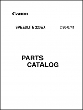 Canon Speedlite 220EX Parts Catalog