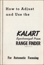 Kalart Rangefinder Adjustment and Use