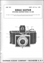 Kodak Bantam Parts List