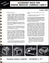 Kodak Medalist Accessory Backs Service Manual