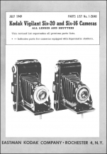 Kodak Vigilant Six-20 and Six-16 Parts List
