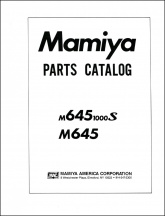 Mamiya M645 Parts List