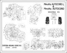 Minolta AutocordL-MX Parts Diagram Poster