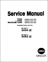 Minolta Maxxum 7000 Service Manual