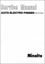 Minolta XK and XM AE-Finder Service Manual