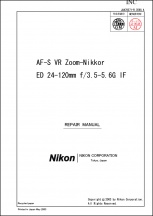 Nikon AFS VR-Nikkor 24-120mm f3.5-5.6G Lens Service Manual