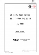 Nikon AF DX-Nikkor 17-55mm f2.8D Lens Service Manual