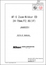 Nikon AF-Nikkor 24-70mm f2.8G ED Lens Service Manual