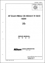 Nikon AF-Nikkor 35-80mm f4-5.6D (New) Lens Service Manual