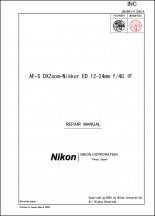 Nikon AF-S Nikkor 12-24mm f4G Lens Service Manual