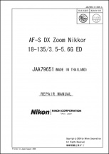 Nikon AF-S DX-Nikkor 18-135mm f3.5-5.6G ED Lens Service Manual