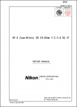 Nikon AF-S Nikkor 24-85mm f3.5-4.5G IF ED Lens Service Manual