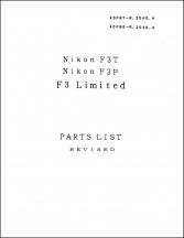 Nikon F3T and F3P Parts List