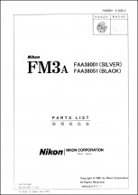 Nikon FM3a Parts List