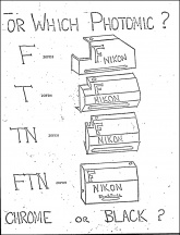 Nikon F Photomic Finder Identification Chart