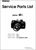Pentax Z-1 and PZ-1 Parts List