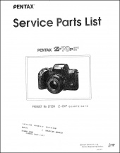 Pentax Z-70P Parts List