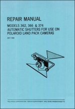 Polaroid 362, 366, 374 Camera Shutter Service Manual