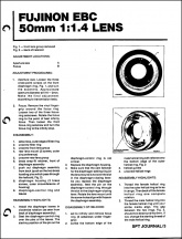 Fujinon 50mm f1.4 Repair Article